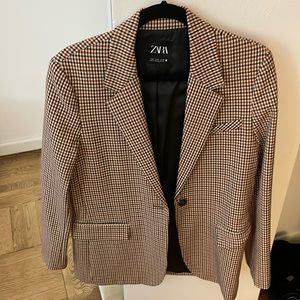 Zara Checkered Blazer - NWOT